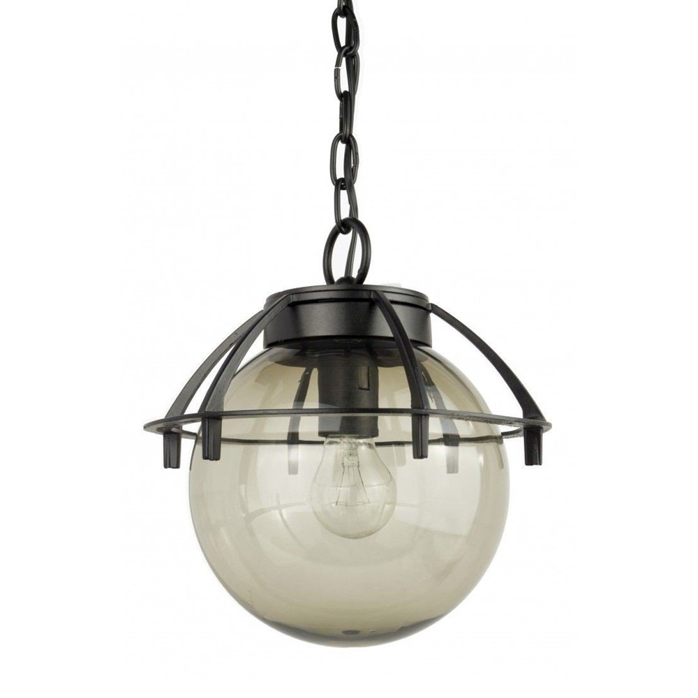 

Przydymiona lampa wisząca zewnętrzna kula z koszem