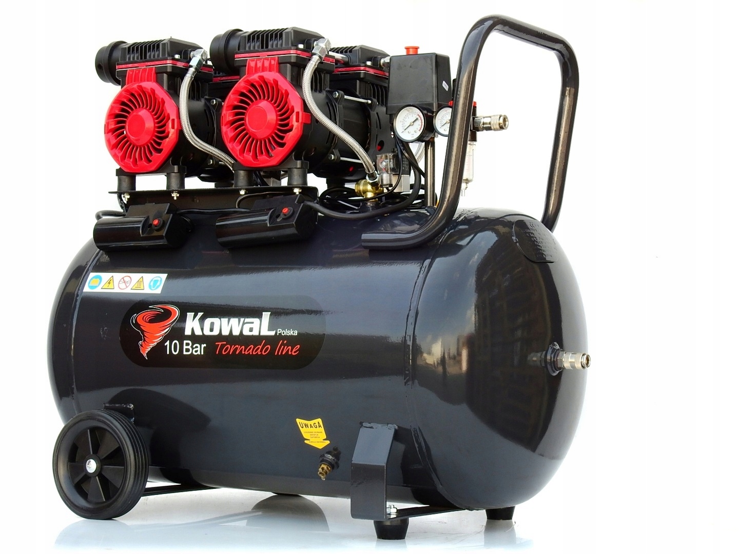 Kompresor bezolejowy sprężarka cichy 10bar 100L