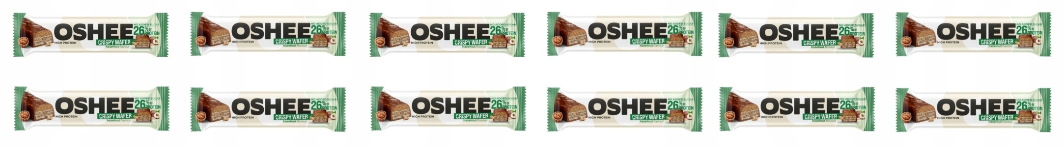 Levně 12x 37 g Oshee proteinová tyčinka s náplní s oříškovou příchutí Karton