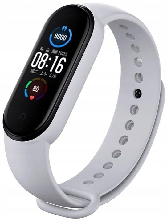 PASEK DO XIAOMI MI BAND 5 / XIAOMI MI BAND 6 OPASKA ZAMIENNA - SZARY