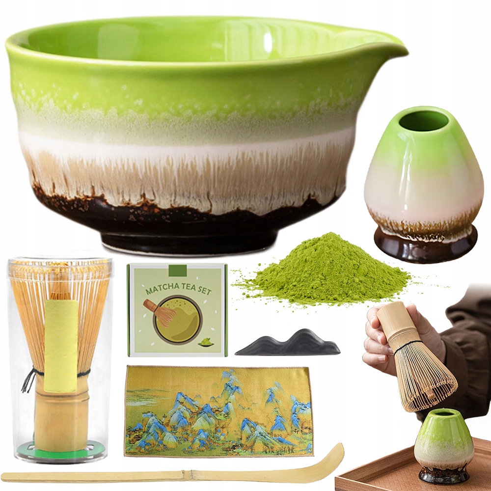 Levně Sada Matcha Premium s keramickou mísou a příslušenstvím pro přípravu čaje