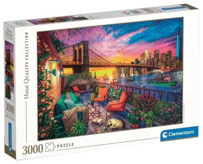

Puzzle 3000 Manhattan Zachód słońca na balkonie