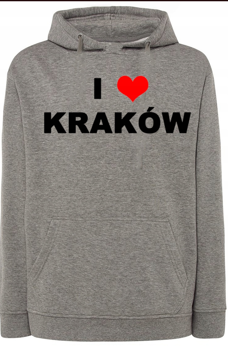 I Love Krakov Pánská Mikina S Kapucí A Potiskem vel. L