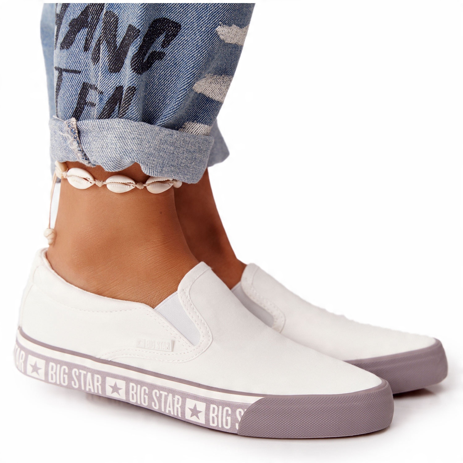 

Białe Tkanina Buty Trampki Big Star r.39