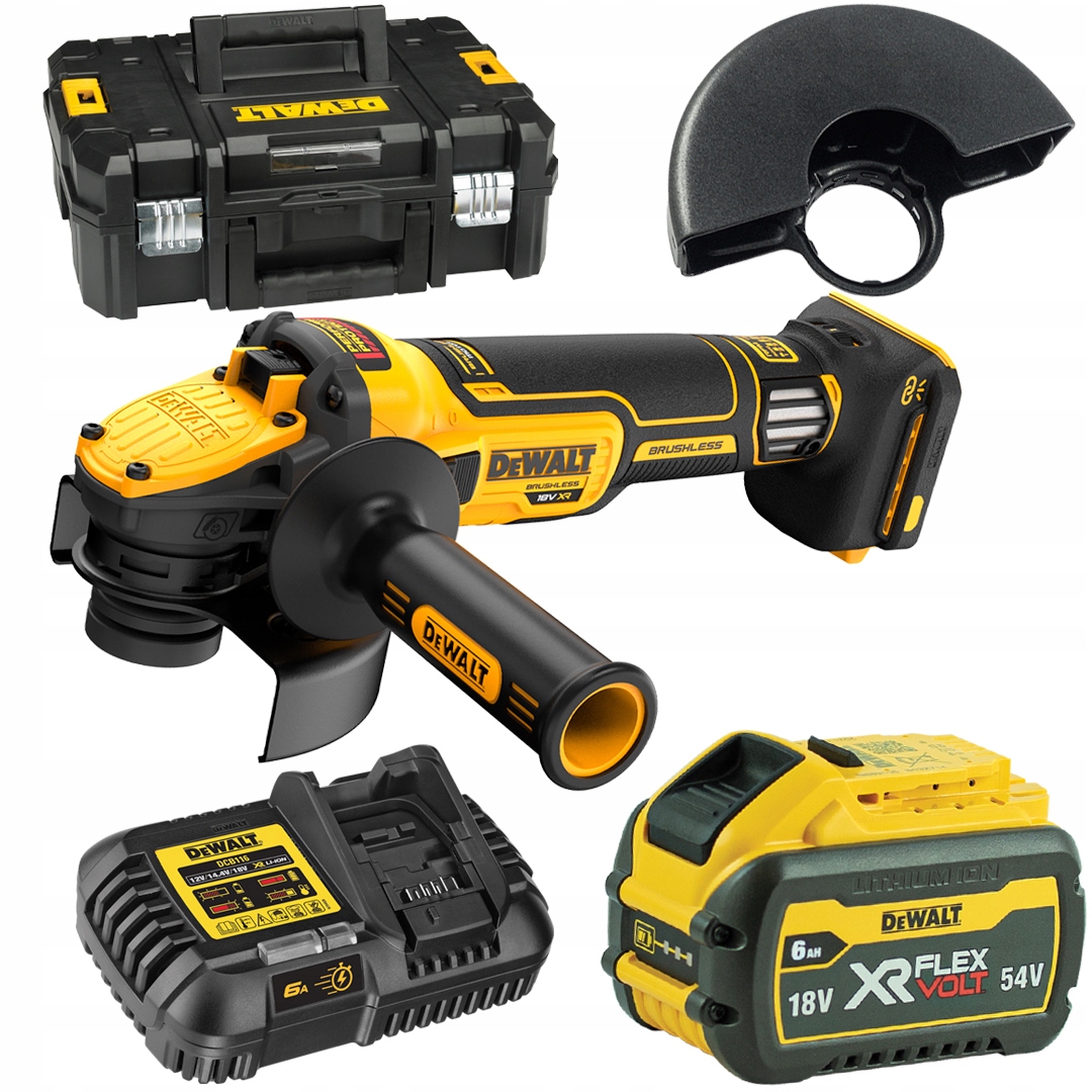 

Szlifierka 125mm 18V 6-biegów DeWALT DCG409VST1
