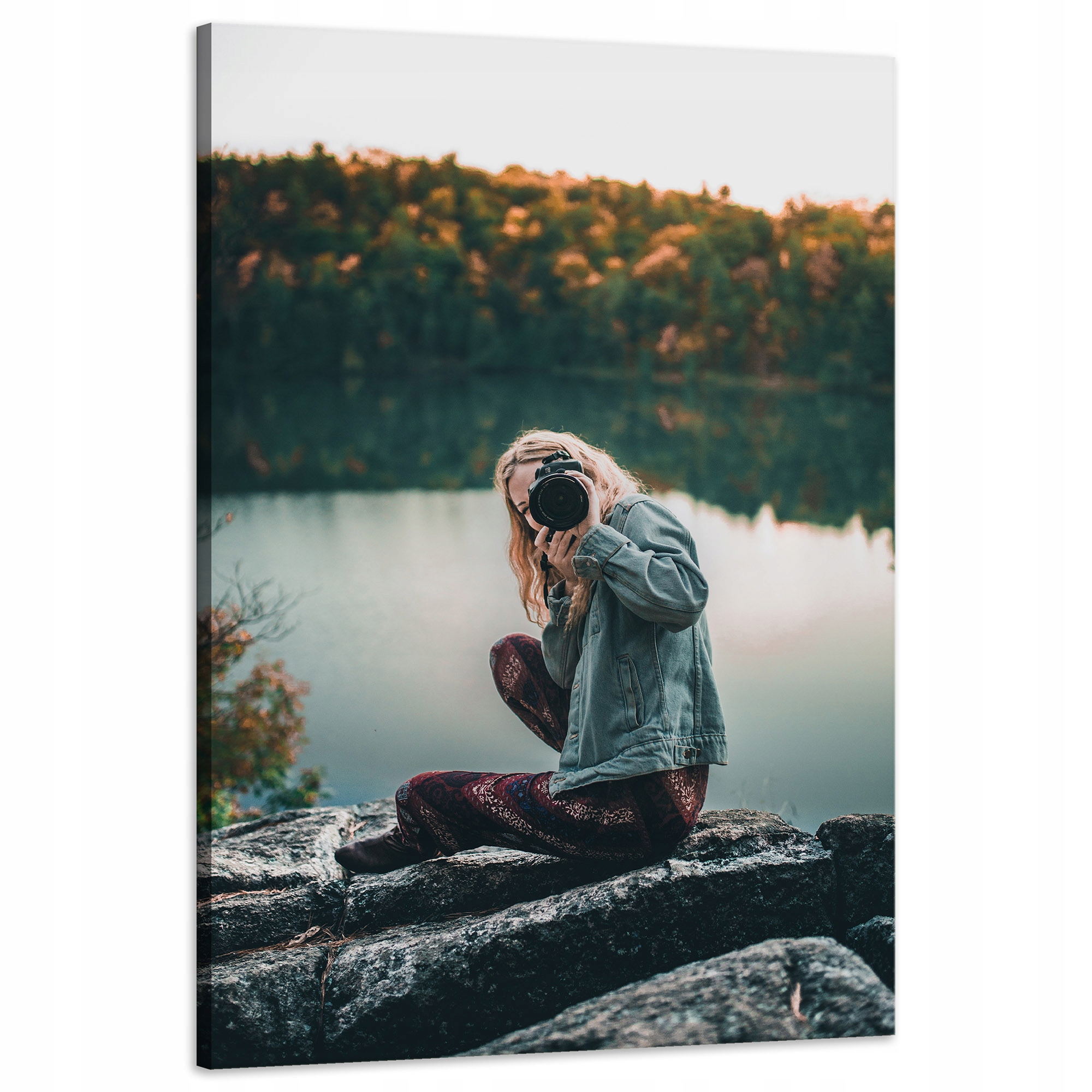 Obraz na plátně Lidé Žena s fotoaparátem 60x90 cm