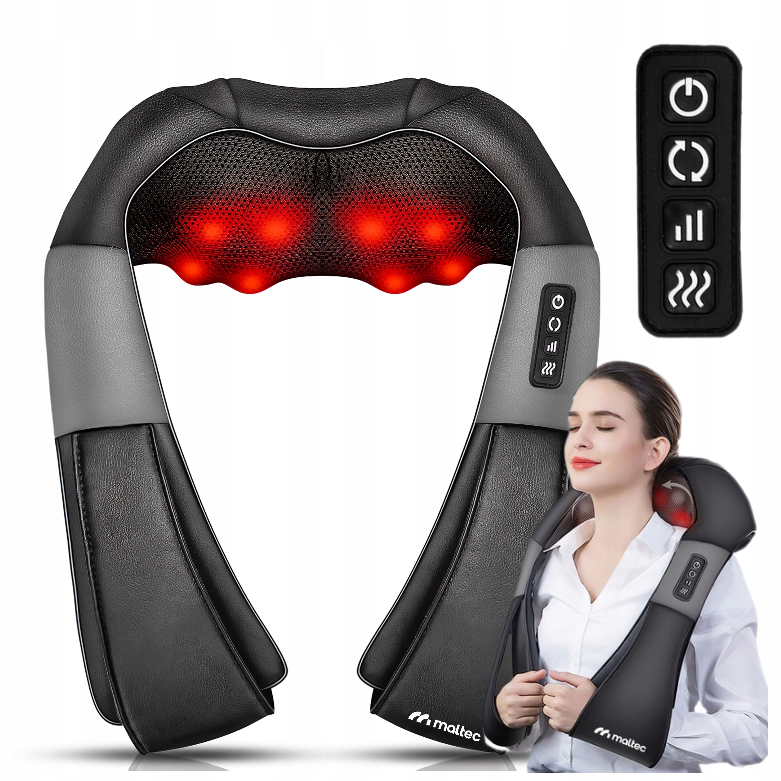 Masażer Do Szyi Karku Ciała Stóp Pleców Shiatsu Pas Masujący Grzejący