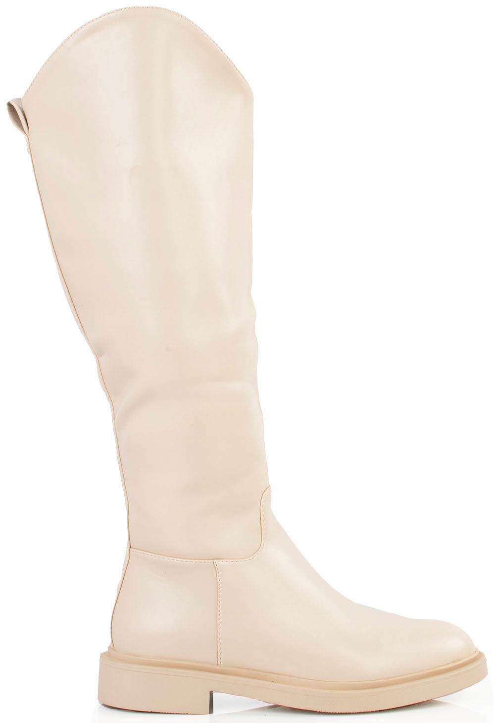 

7029 Beżowe Kozaki Ocieplane Oficerki Skórzane 39