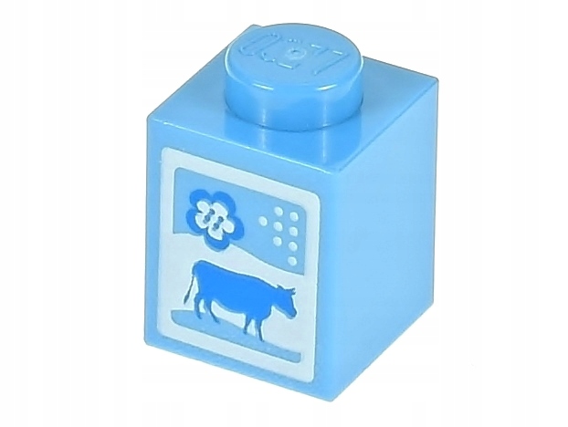 

Lego Karton mleka mleko 3005pb016 niebieski średni