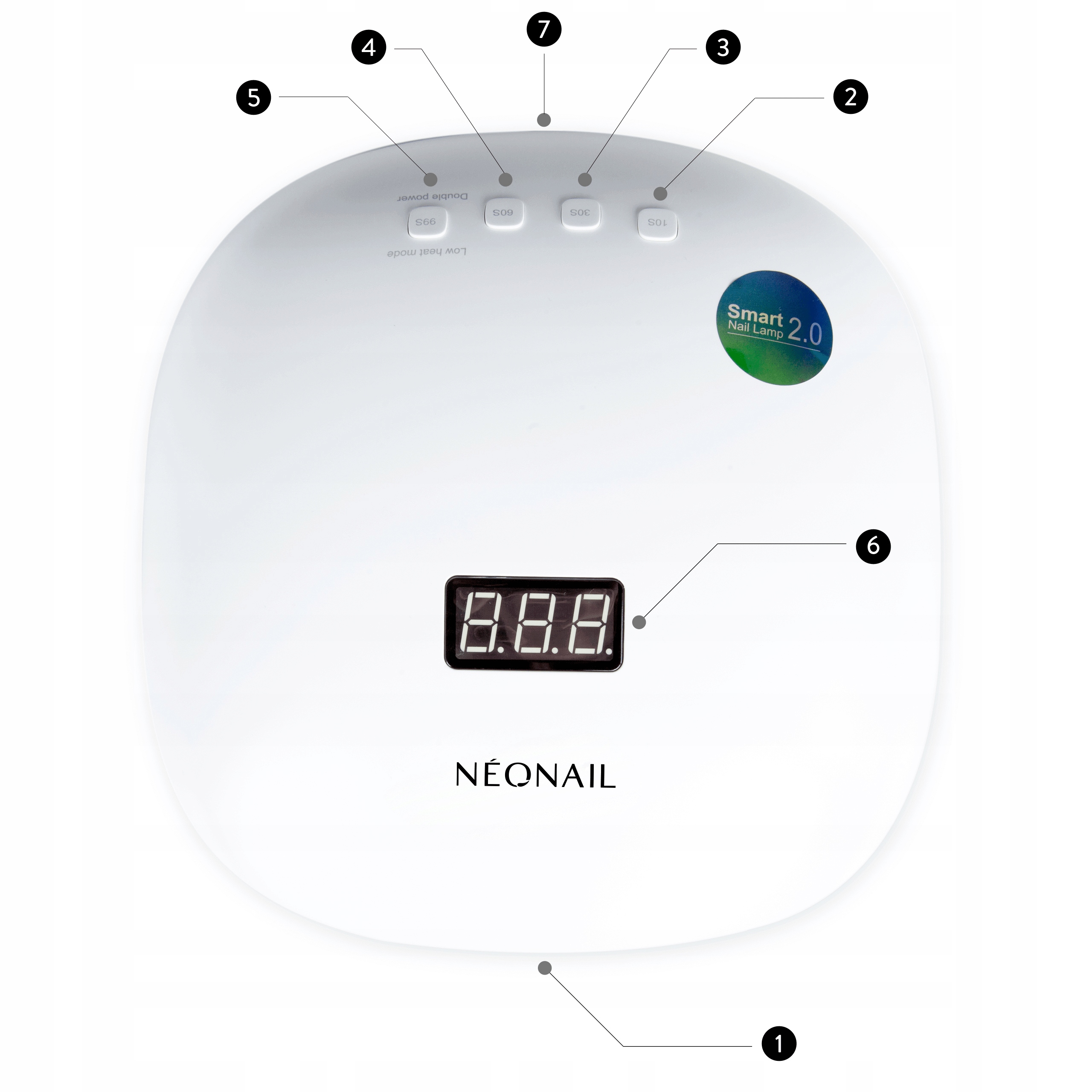 NEONAIL Lampa do paznokci LED UV 36W/48 LCD Display Rodzaj LED