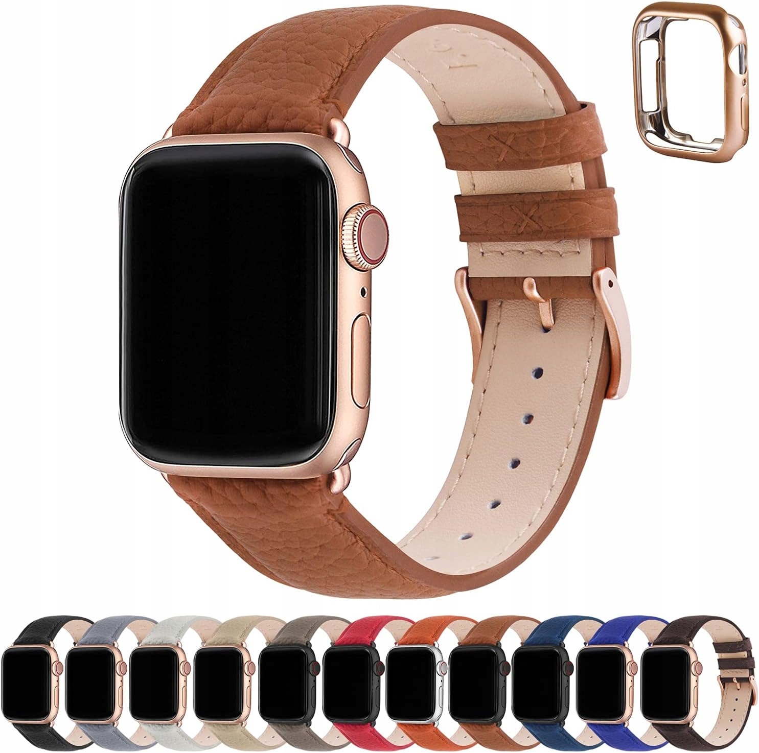 Pasek Fullmosa do uniwersalny 38/40/41mm brązowy Apple smartwatch