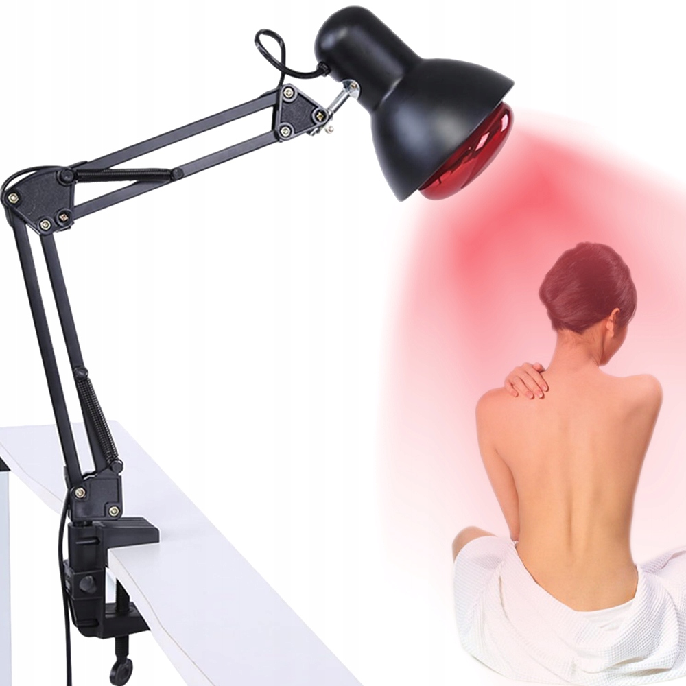 100W Domowa Lampa Do Fizjoterapii Na Podczerwień Czarna Żarówka E27