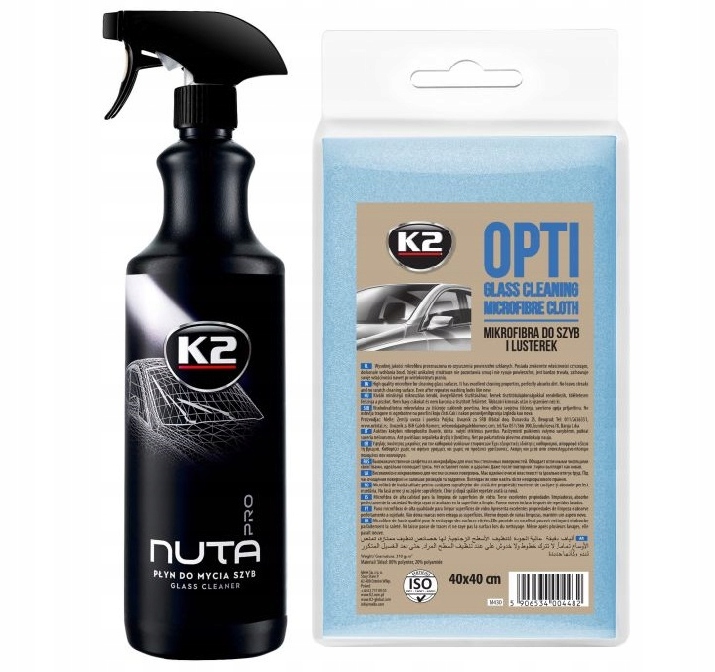 

K2 Nuta Pro Płyn Do Mycia Szyb Okien 1L Mikrofibra