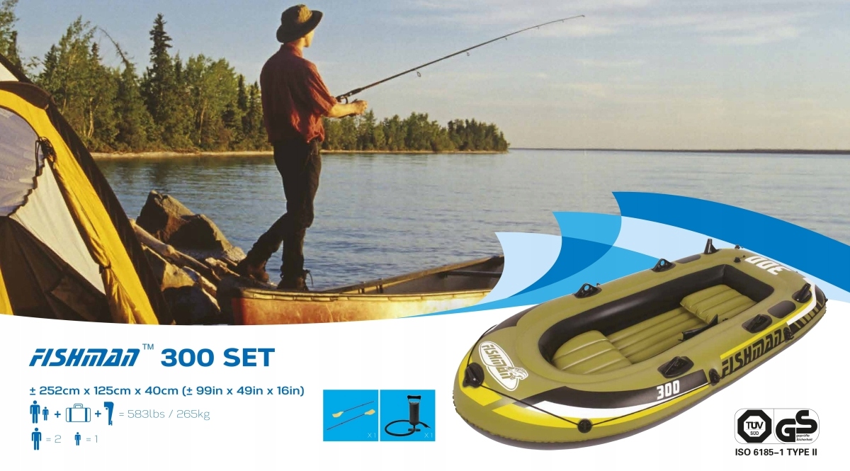 Ponton Rybacki Wędkarski Fishman 252 x 125cm 265kg Waga 9.2 kg