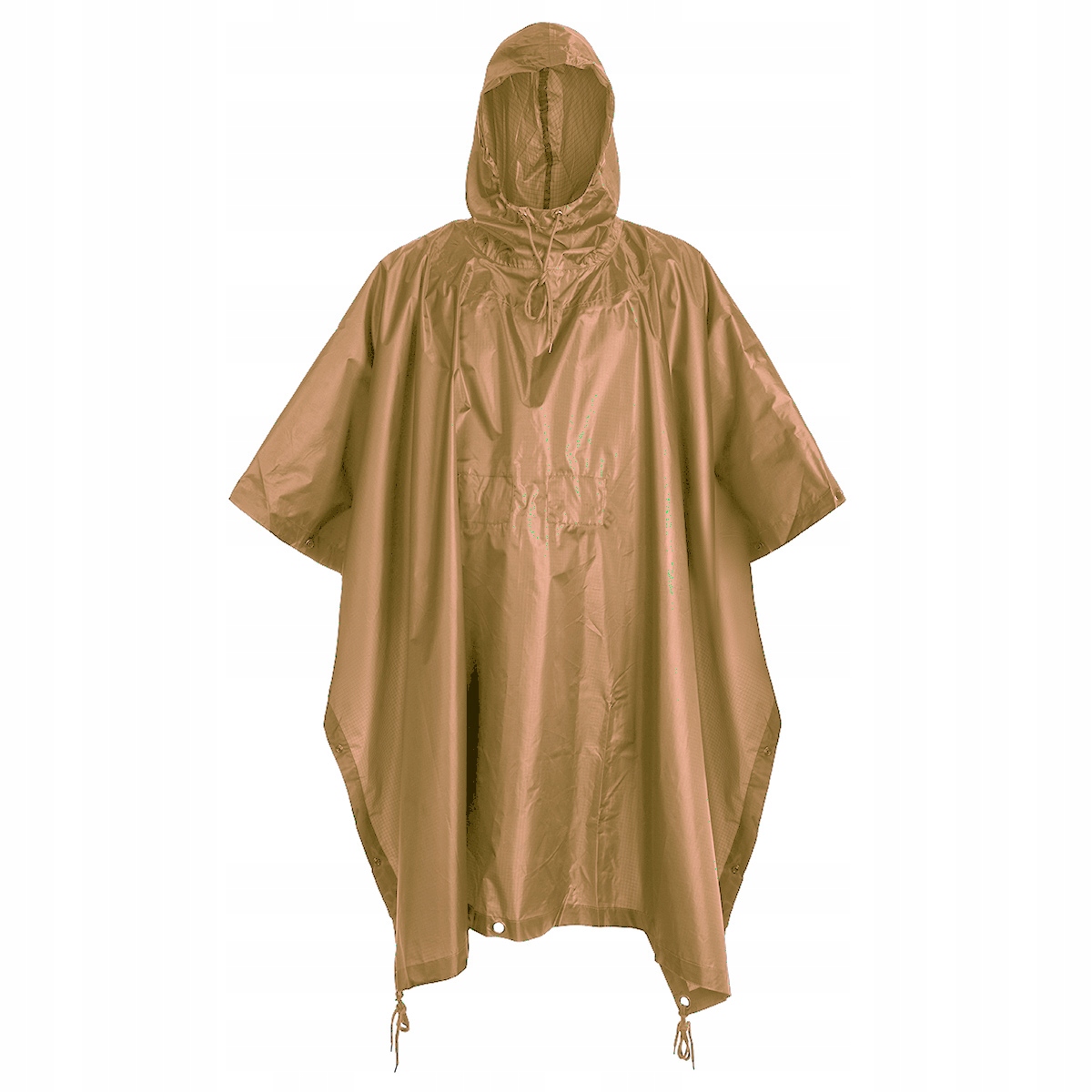 Ponczo Poncho peleryna przeciwdeszczowa wodoodporna z Kapturem Mfh Coyote