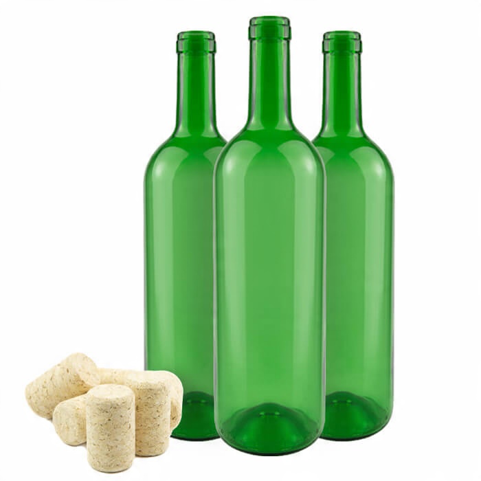 

10X Butelki Na Wino 0,75L Korek 3