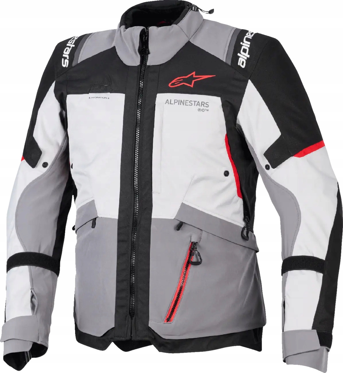 Textilná bunda Alpinestars Andes v4 Drystar gray/black/red 4XL