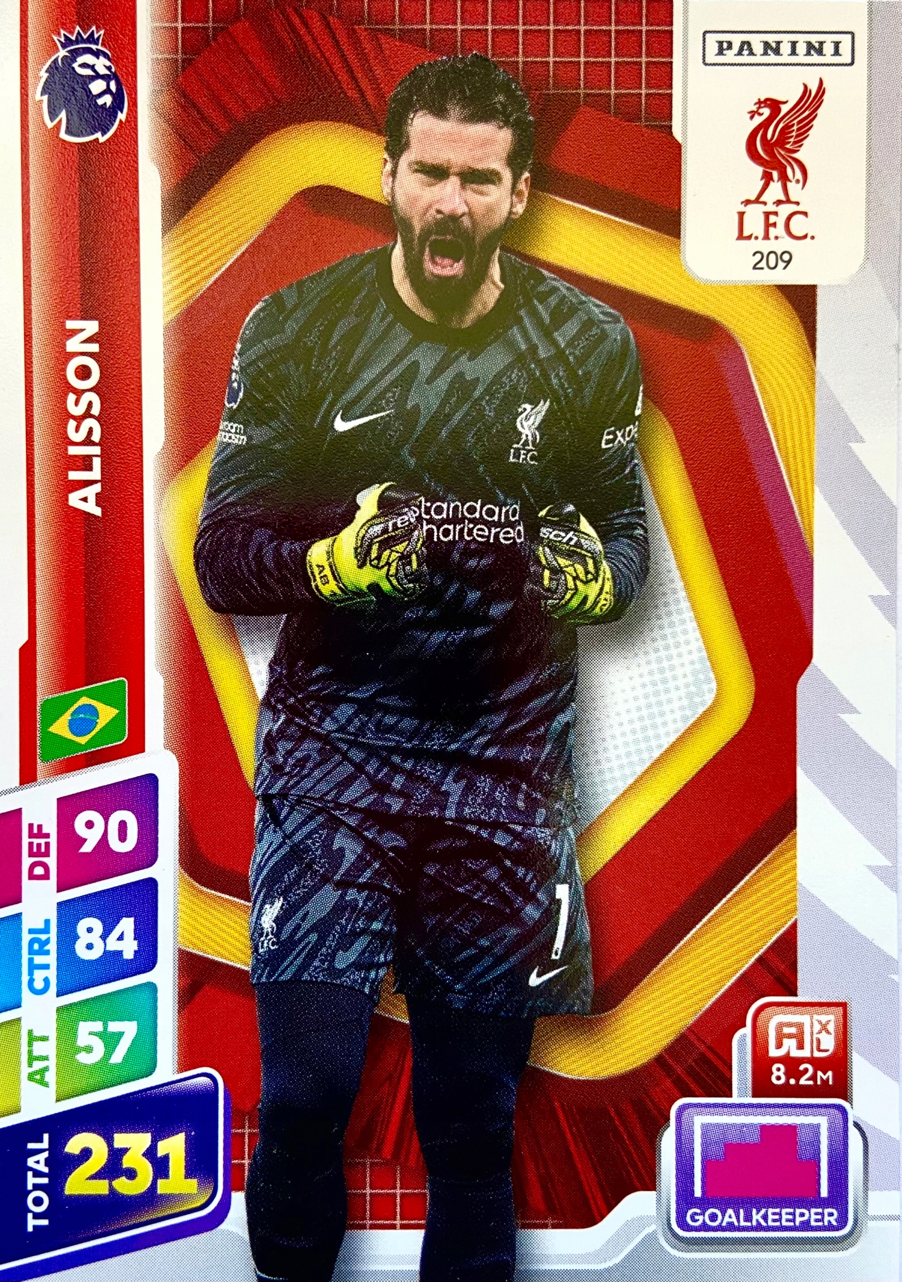 Premier League Plus 2025 Base 209 Alisson Liverpool
