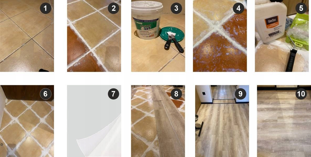 Płytki Ścienne LVT Samoprzylepne PCV Dąb Ciemny Długość 91.4 cm