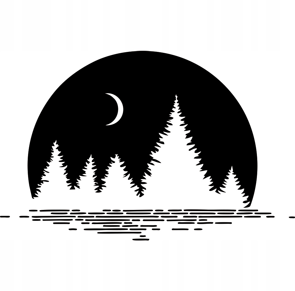 

Naklejka na samochód Las Forest Jezioro 10x16