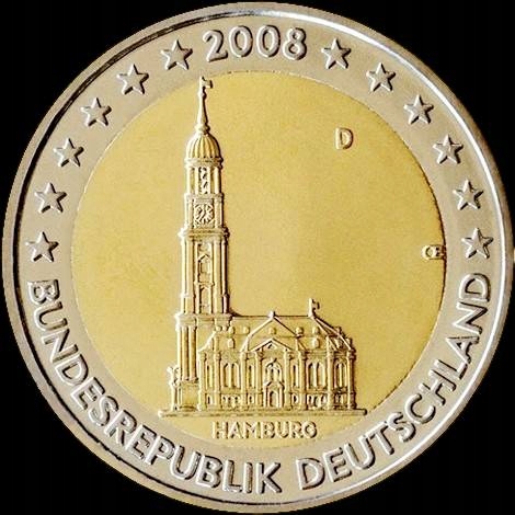Germany 2008 2€.#261.Church, Hamburg_G_7782
