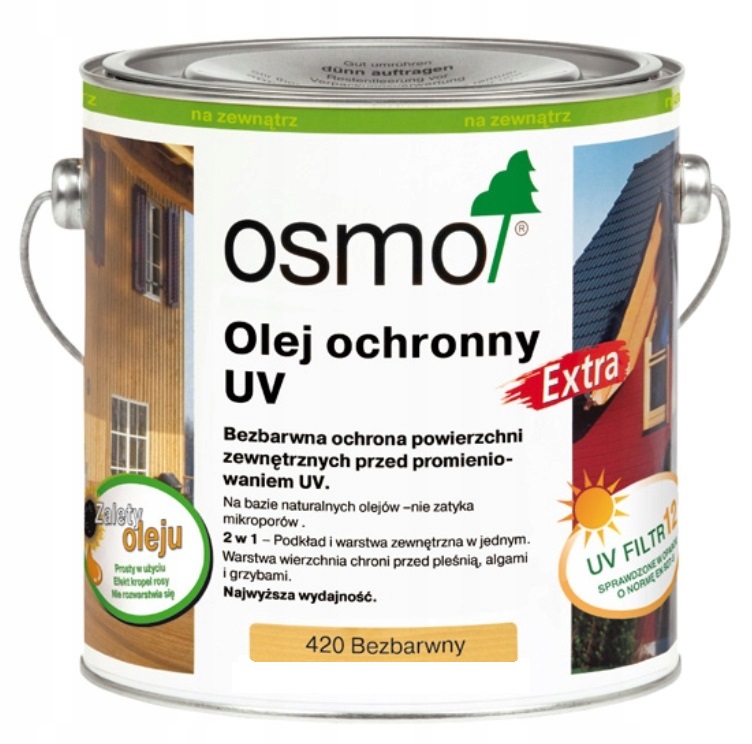 Olej ochronny Uv do tarasu Osmo 420 bezbarwny 2,5 L