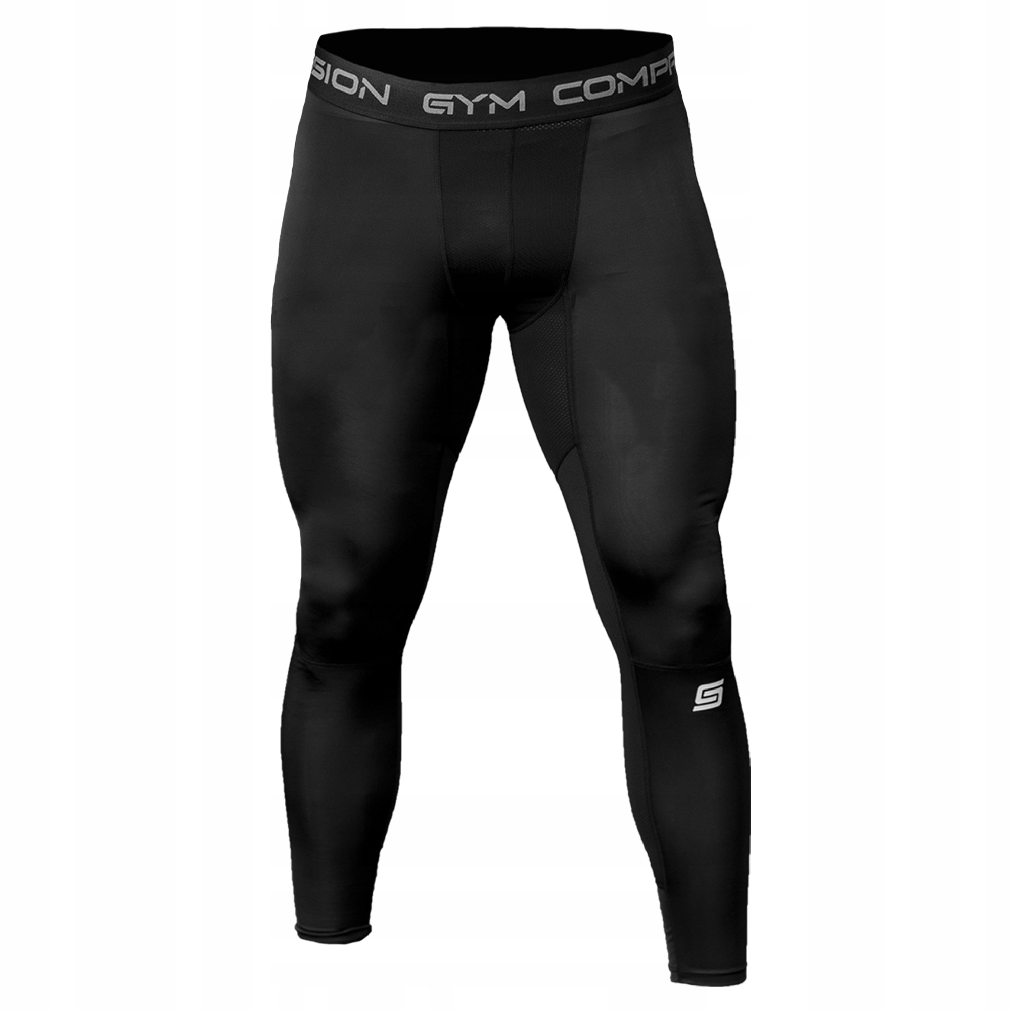 Bielizna sportowa męska legginsy czarne kompresyjne do fitness running gym