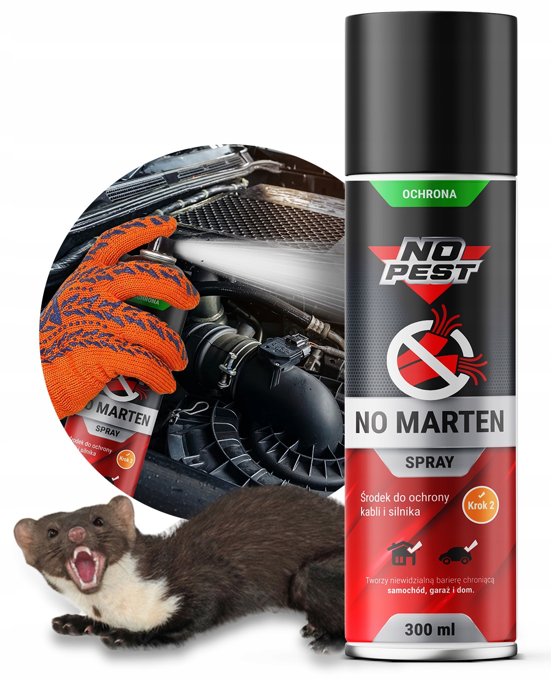 

Środek Spray Preparat Odstraszacz Kun No Marten