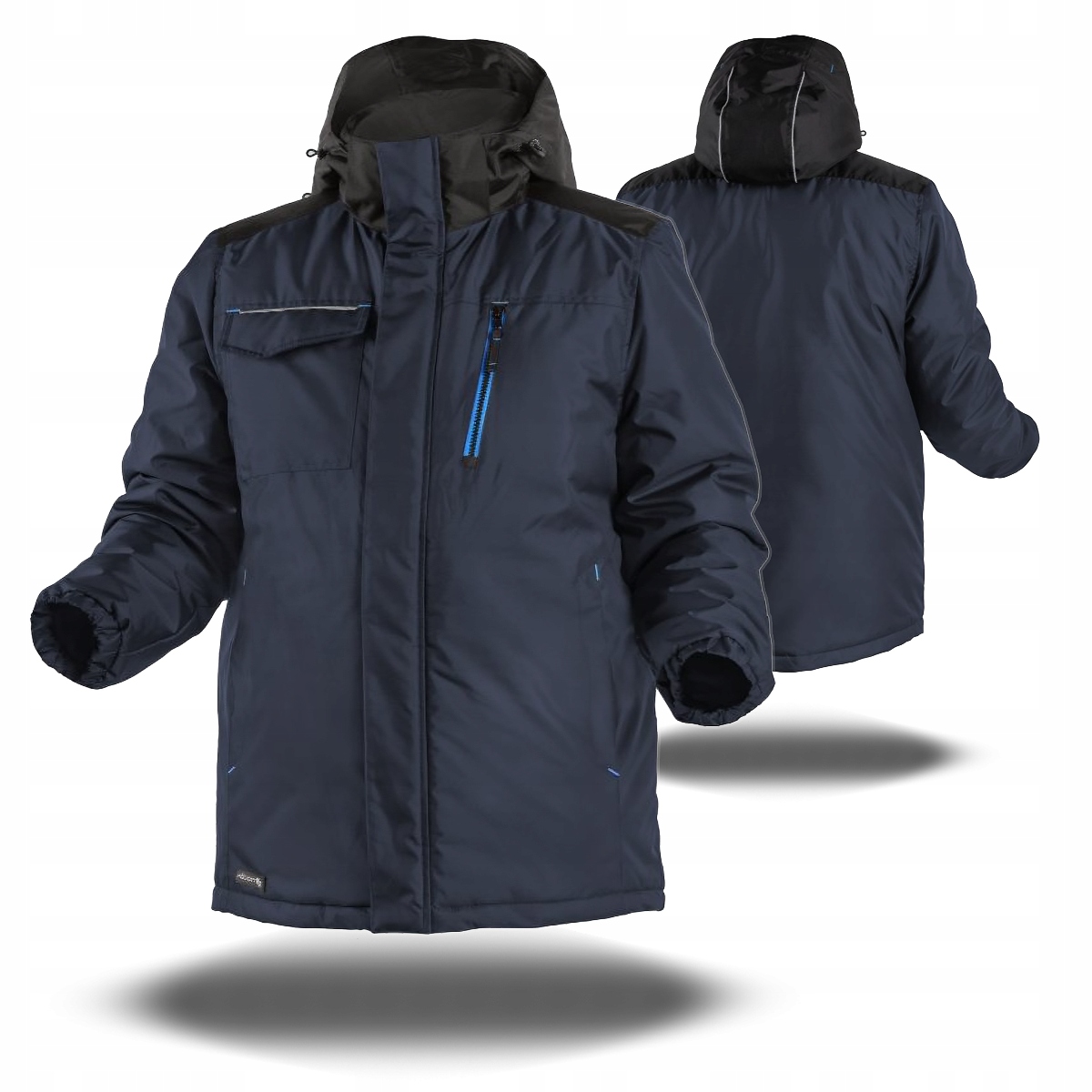 Kurtka Zimowa Ocieplana Robocza z Kapturem Wodoodporna