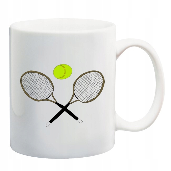 KUBEK TENIS PIŁKA RAKIETA TENISOWA DEBEL WZORY