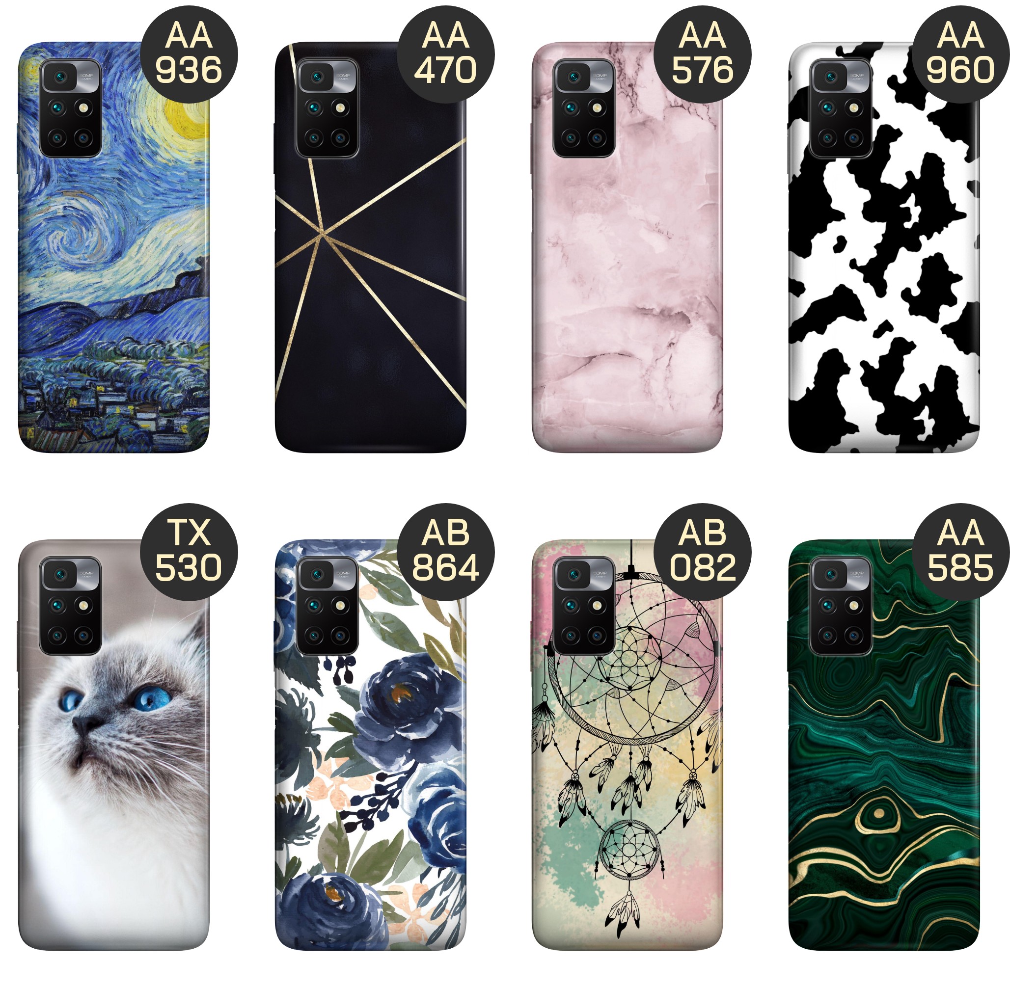 ETUI DO XIAOMI REDMI 10 WZORY TOP100 DESIGN Z NADRUKIEM ZE WZOREM +SZKŁO Dedykowany model Redmi 10