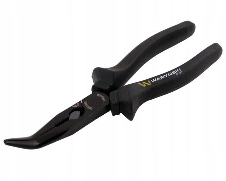Szczypce wydłużone wygięte 200 mm Waryński
