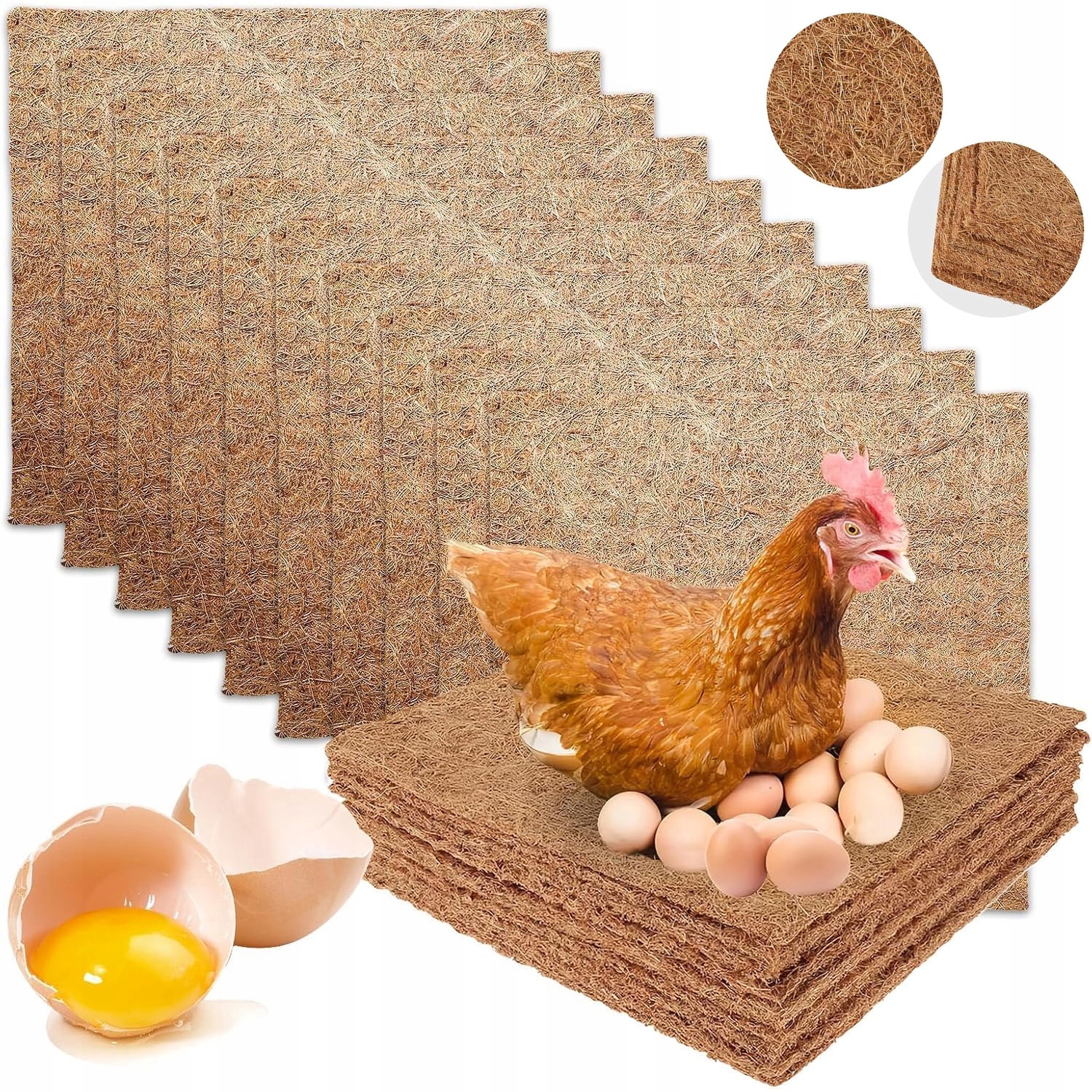 Levně Kokosová Podložka Pelíšek Poslání Do Přepravka Klec Králíka Prasátka 10 Ks