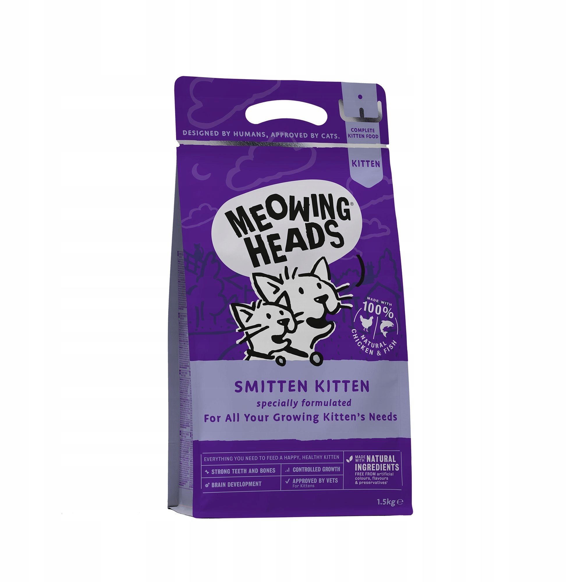 Levně Meowing Heads krmivo suché mix chutí 1,5 kg
