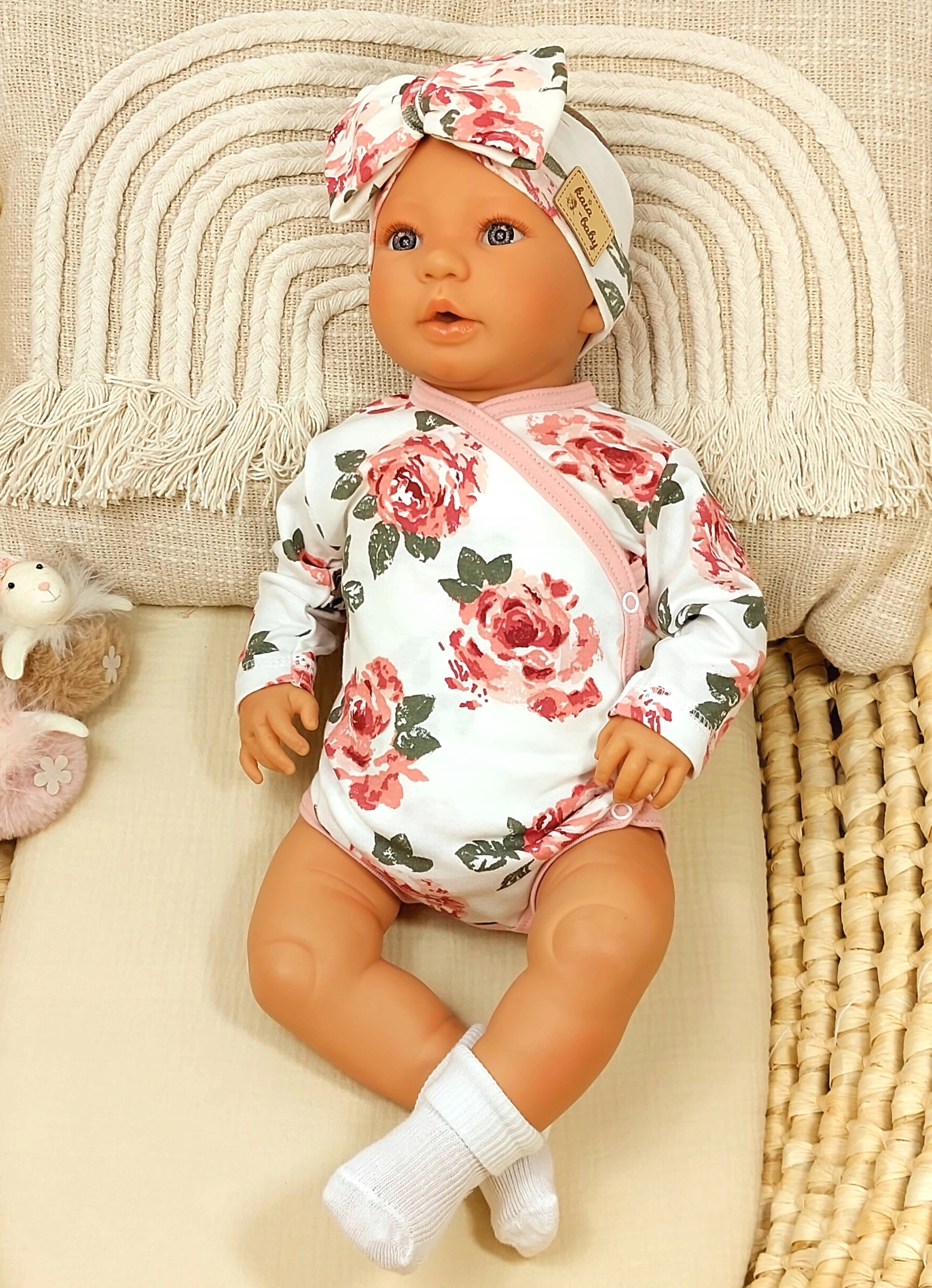 BODY KOPERTOWE DŁUGI RĘKAW r.74 RETRO ROSES /47/ Kod producenta 70047/74