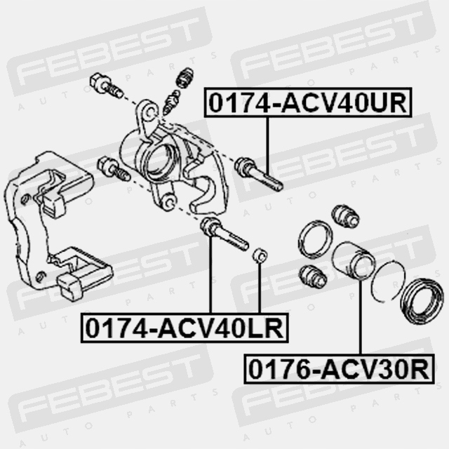 FEBEST 0174-ACV40LR FEBEST REAR CALIPER SLIDE PIN Producent części Febest