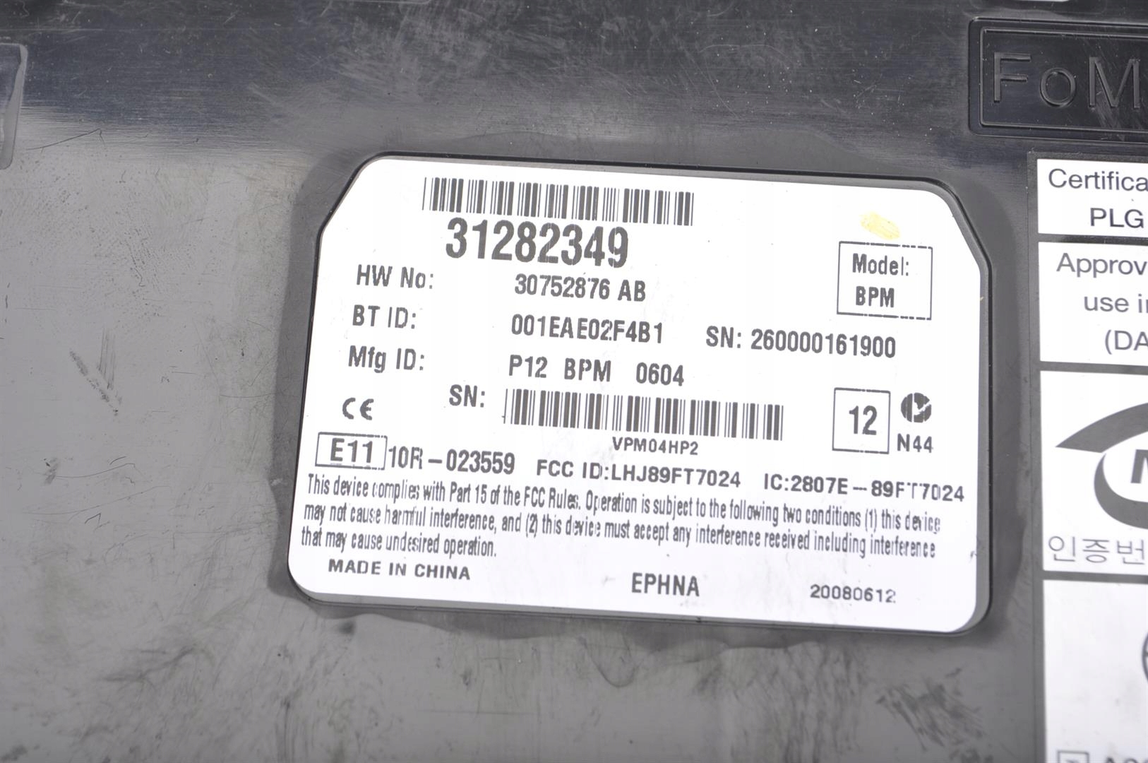 VOLVO C30 S40 V50 C70 MODUŁ BLUETOOTH 31282349 Typ samochodu Samochody osobowe