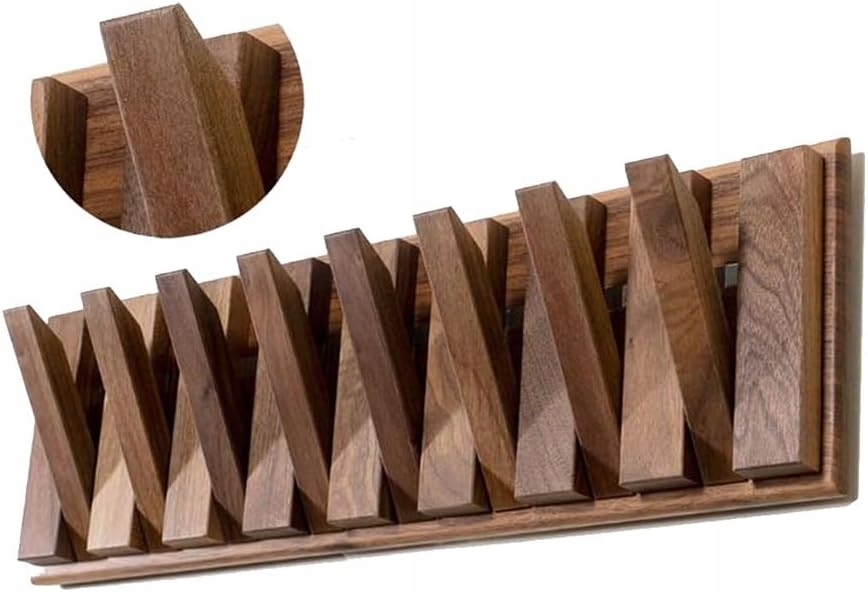 Drevený nástenný vešiak na kabáty klavírny, panelový 42x17