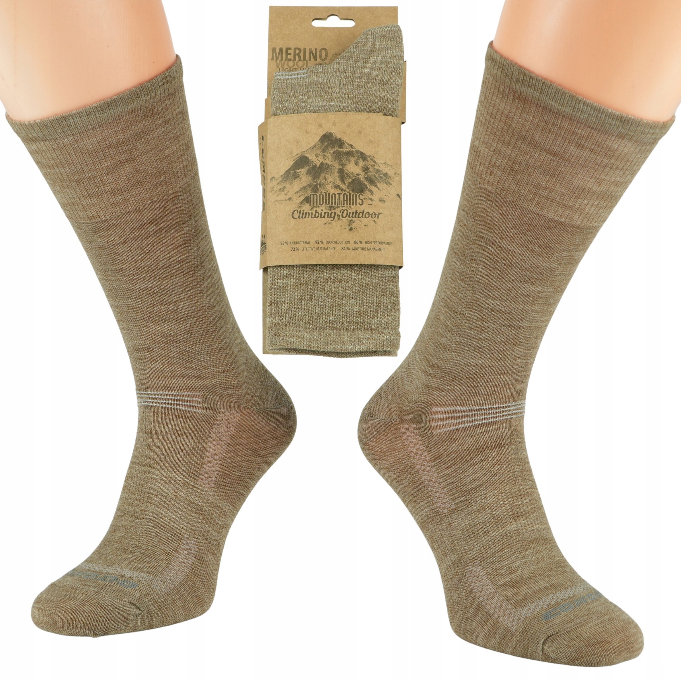 Comodo TRE16 Skarpety Trekkingowe w Góry Wiosna Jesień Merino 40% roz 43-46