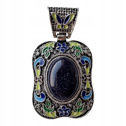 Káhirská Noc Cloisonne Náhrdelník S Přívěskem Viktoriánský Styl Česká Secese