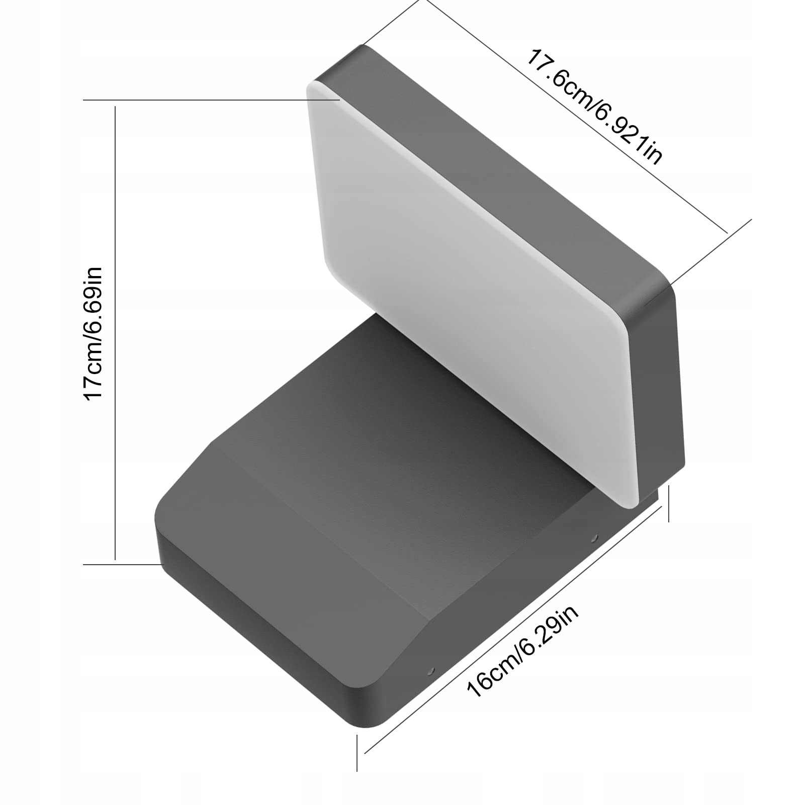 K-BRIGHT Lampa Zewnętrzna LED 20W 1560lm 4000K IP54 Do Ogrodu i Garażu