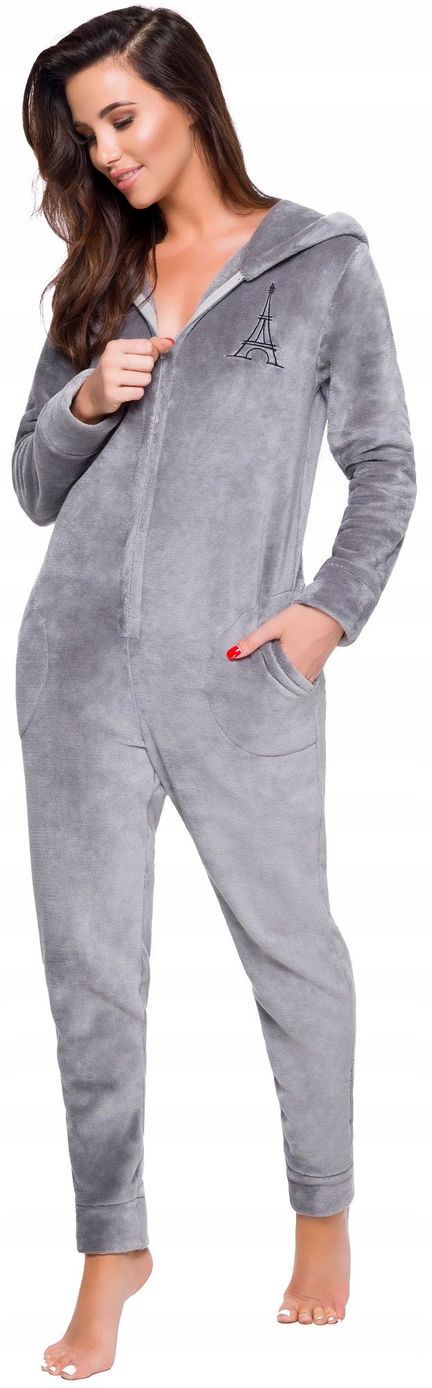 PIŻAMA CIEPŁY KOMBINEZON DO KARMIENIA ONESIE M Rozmiar M