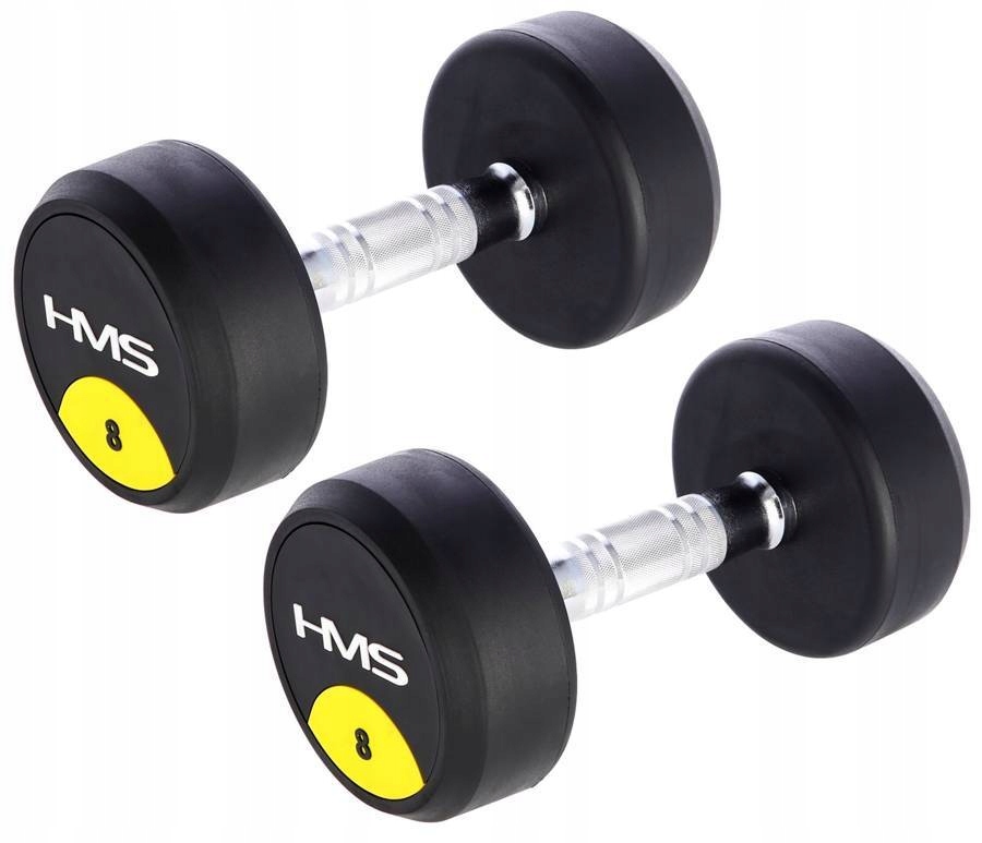 Chromovaná činka Hantelka Gumová Závaží pro silový trénink 2 x 8 kg