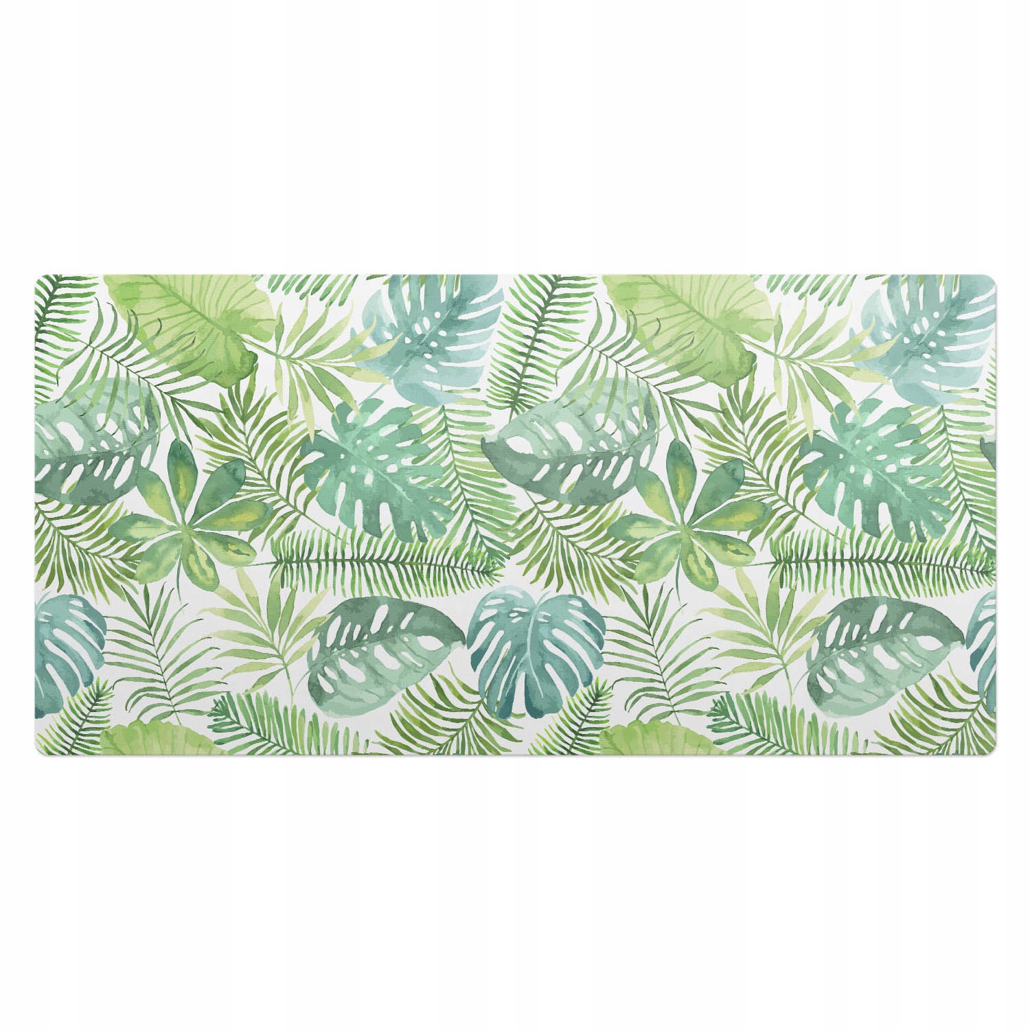 Herní podložka pod myš a klávesnici Exotický motiv listů 100 x 50 cm