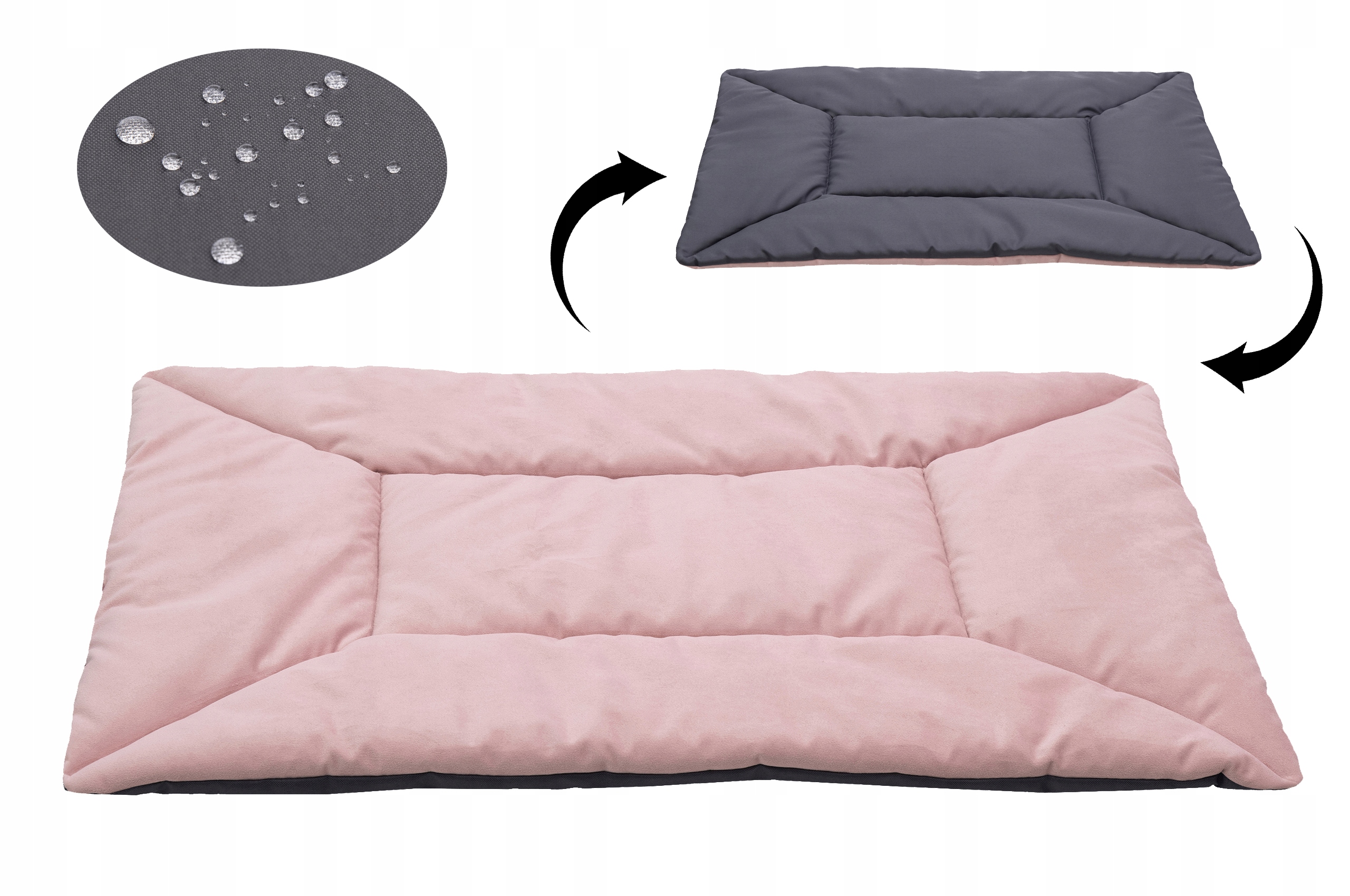 Levně Pelíšek Oboustranná podložka pro psa kočku Velur 75x55