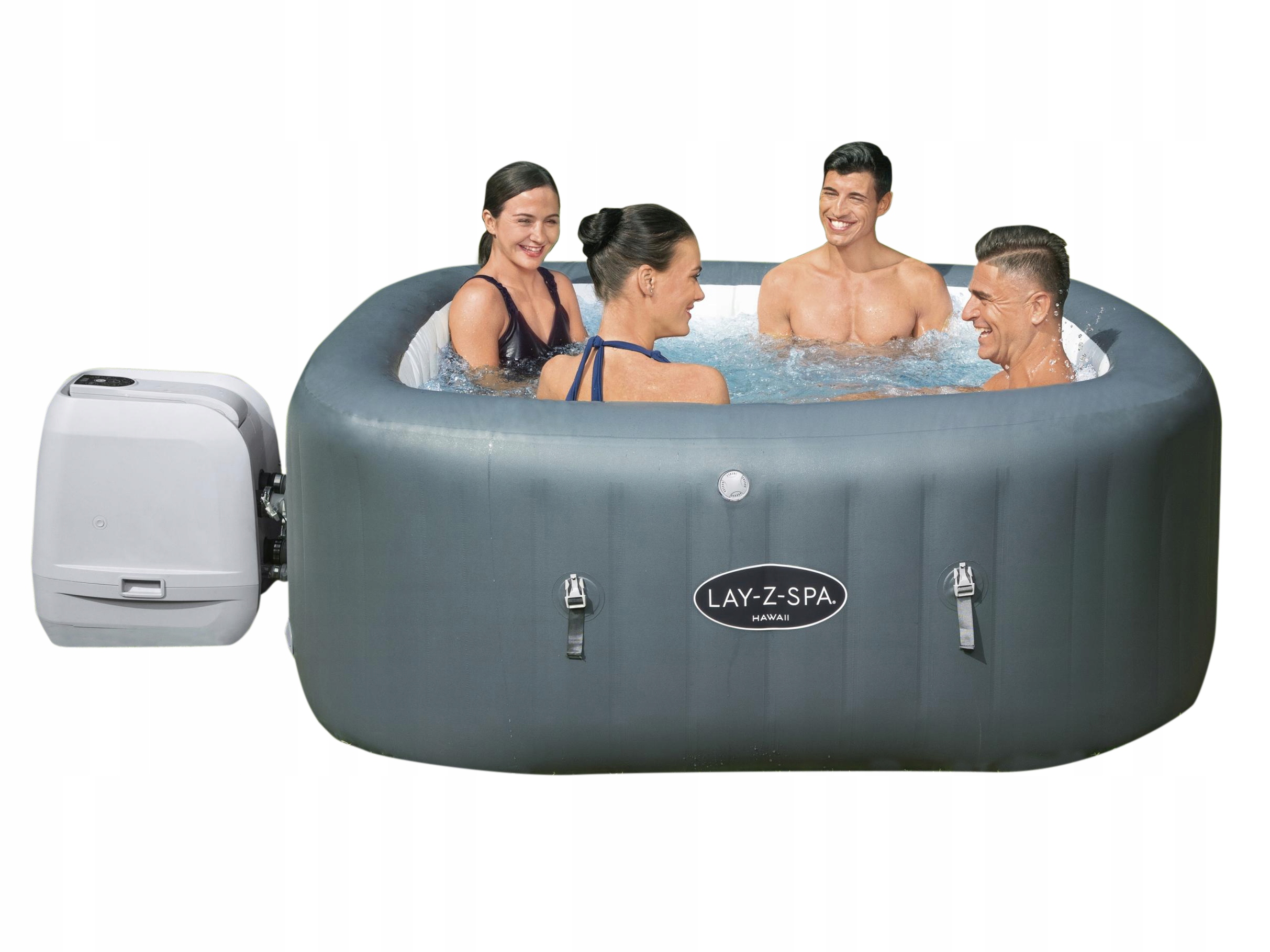 „JACUZZI INFLATABLE SPA 6os Hawaii HYDROMASSAGE Bestway“ išorinė spalva: pilka