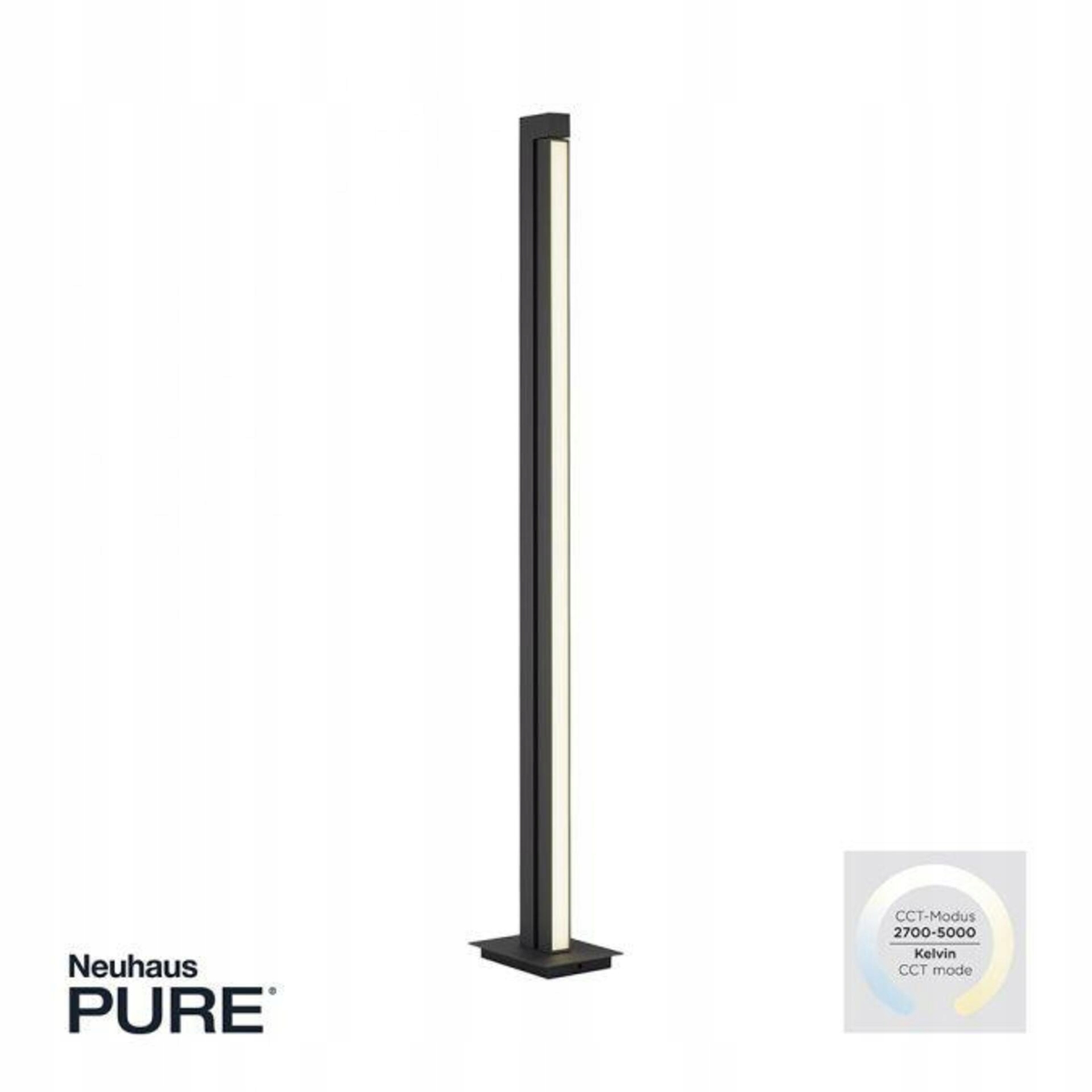Paul Neuhaus Pure Lines Led stojacia lampa antracit stmievateľná otočná 2700-