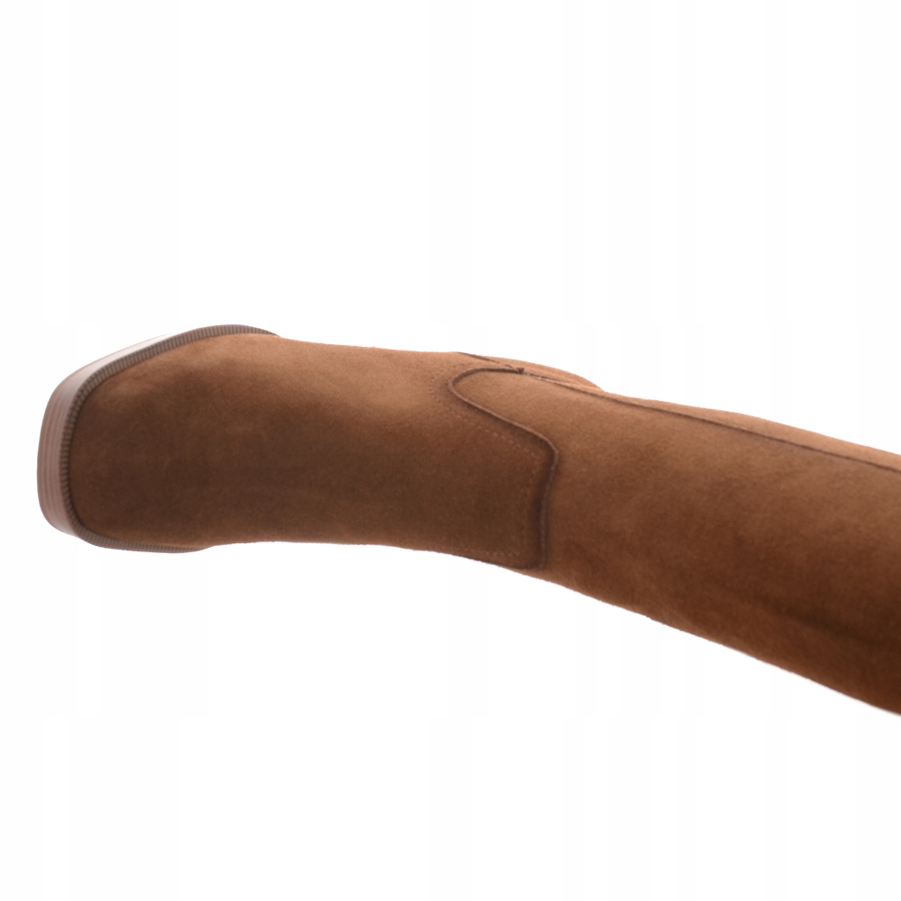 CARMELA BRĄZOWE SKÓRZANE KOZAKI NA OBCASIE 37 Marka inna