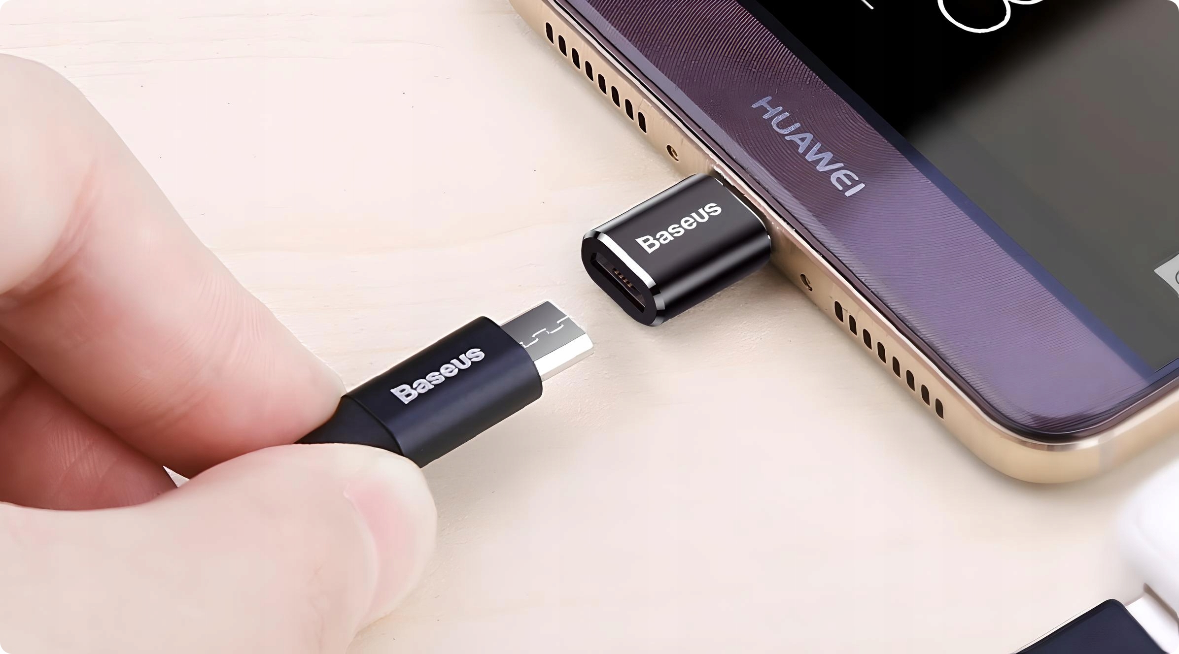 BASEUS MINI ADAPTER PRZEJŚCIÓWKA MICRO USB NA USB-C TYPE-C 2A + TRANSMISJA Stan opakowania oryginalne