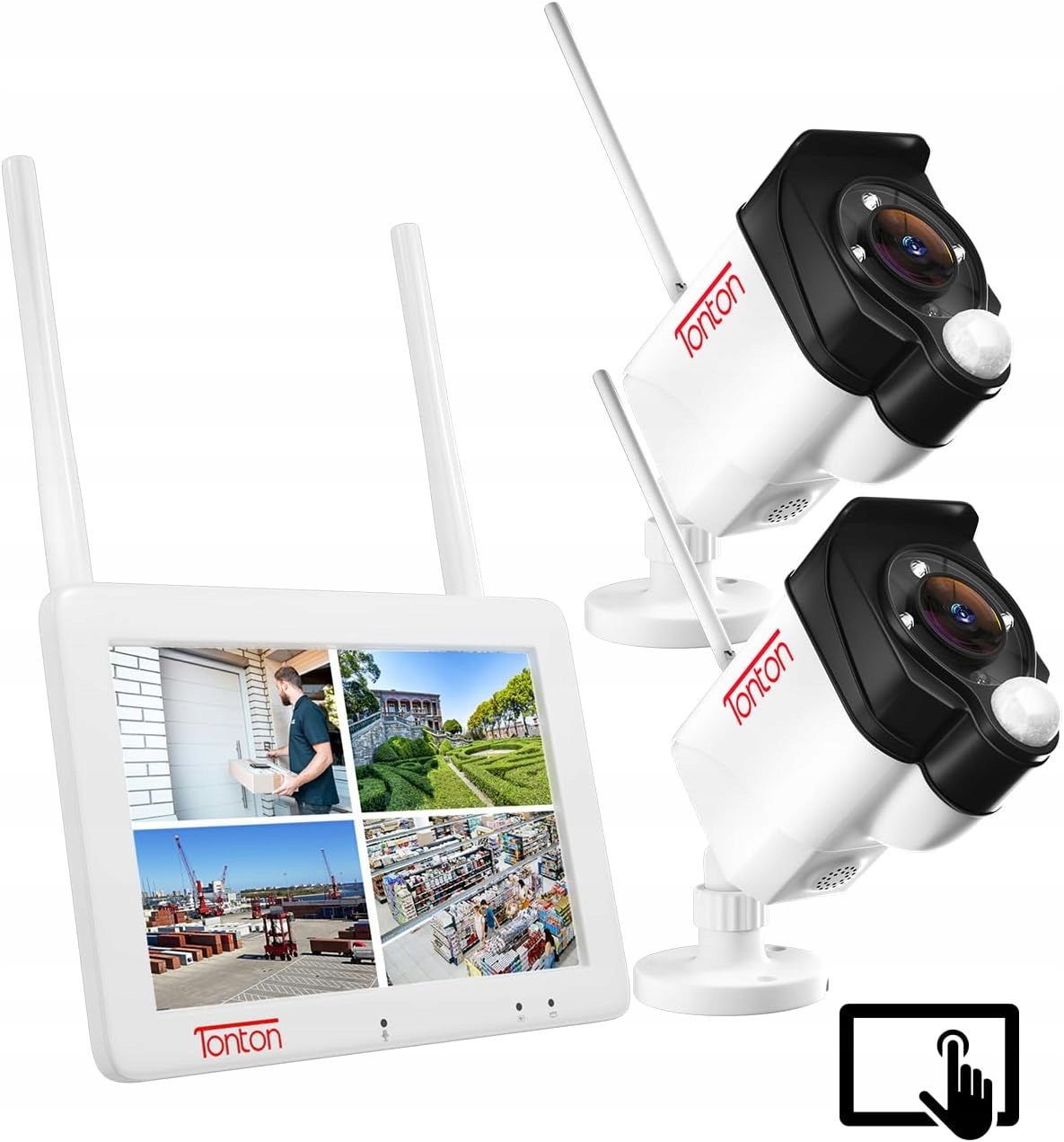 Tonton kamera s monitorem 7" 4-kanálový 2 kamery 3 Mp Pir, 2-cestné audio